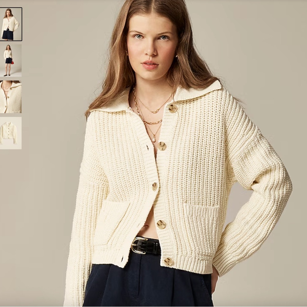 J. Crew Collared Crewneck Cardigan